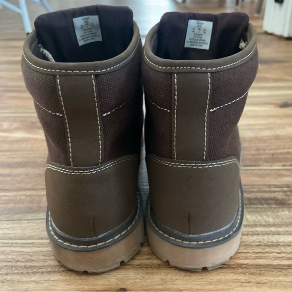 Sperry Top Sider Brown Boy Leather Hi Top Rudder Size 4M Boat Shoe Lined Boot - Picture 5 of 5